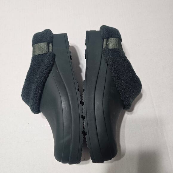 HUNTER Play Vegan Shearling  Insulated Clog Green Size 8 - Picture 3 of 8
